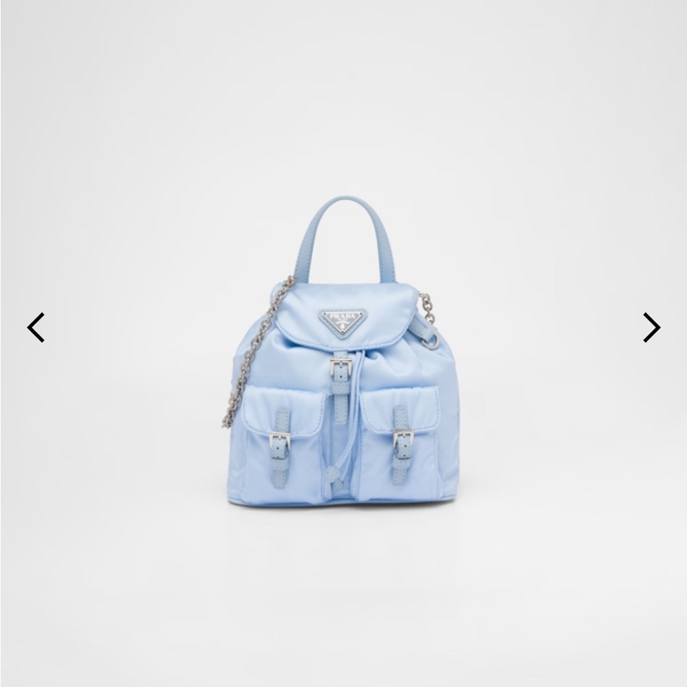Prada re-nylon mini backpack in light blue - NEW